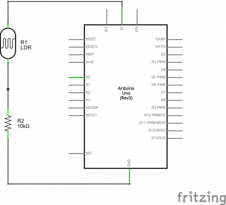 Arduino LDR -Esquemático