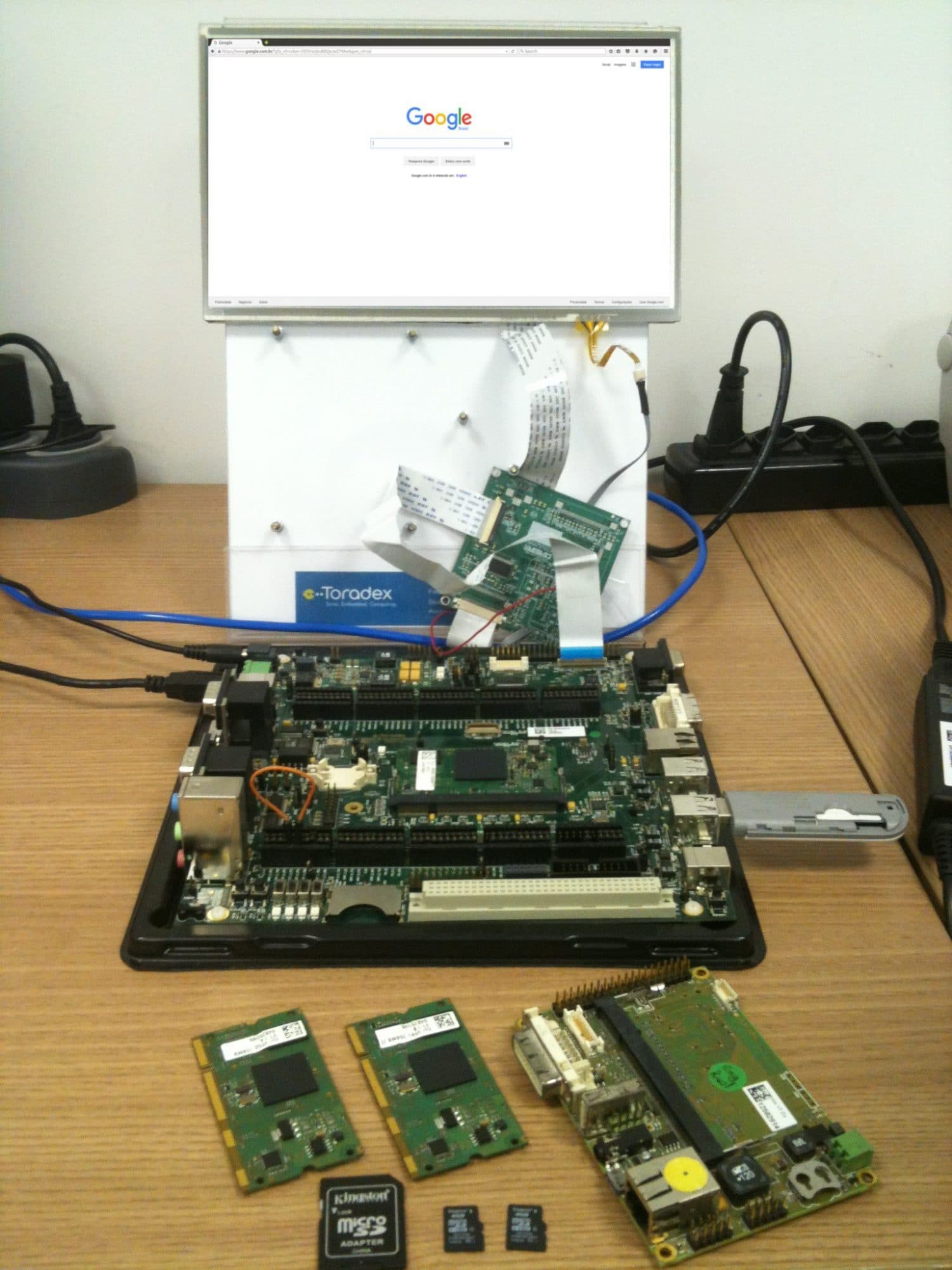 Setup para teste de conexão com modem