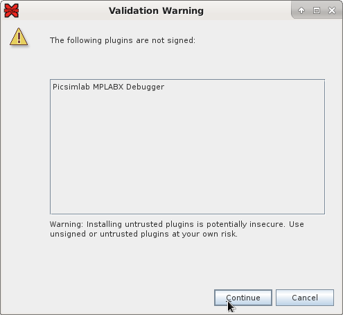MPLAB X e XC8 no PICsimLab: aviso de instalação