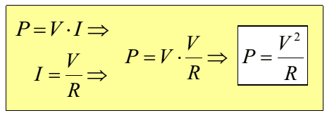 aplicações do decibel: Cálculo da potência em relação a tensão e resistência.