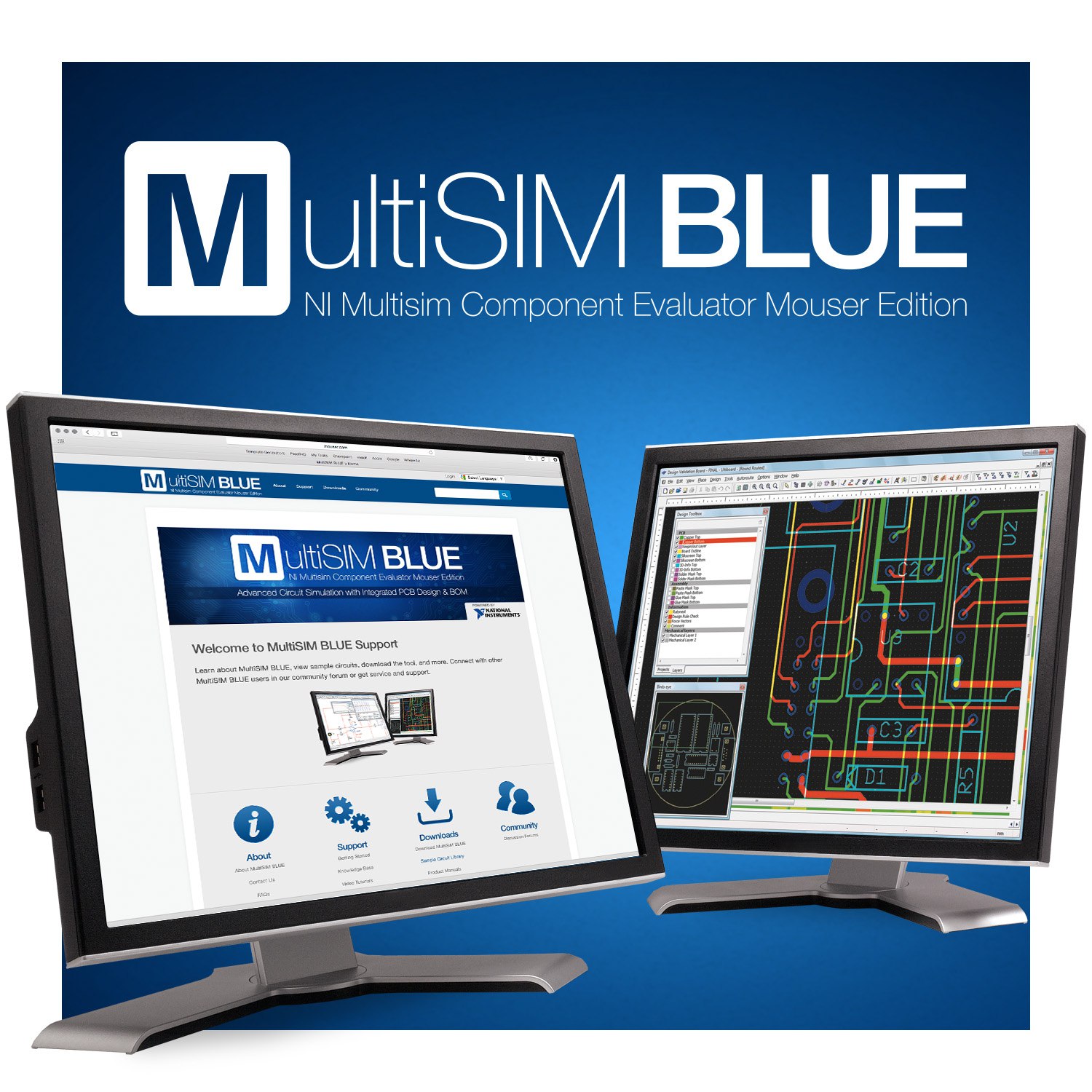 Ferramentas para design de circuitos eletrônicos: MultiSIM BLUE