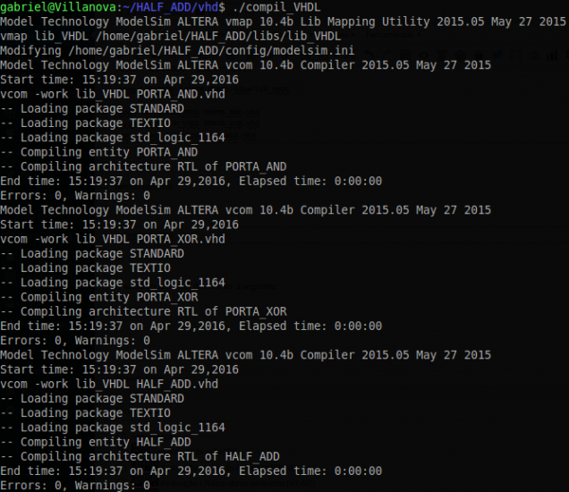 Figura 6: Saída terminal