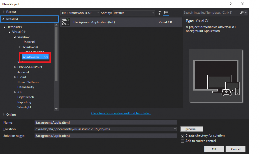 Background application (IoT)