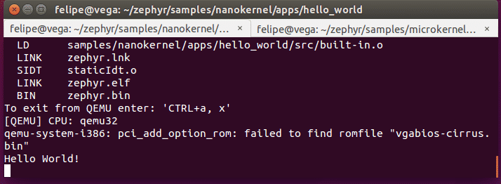 Instalar o Zephyr no Ubuntu: Hello World no QEMU com zephyr