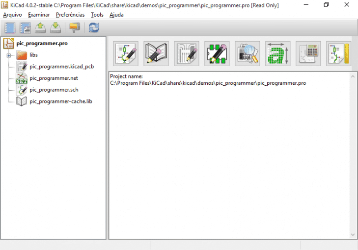 Arquivos do projeto no KICAD