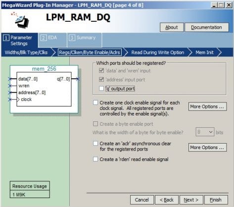 Outras configurações da memória