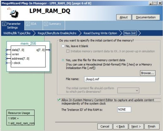Inicialização da memória