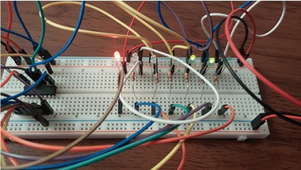 Acionamento de 7 leds com apenas 3 terminais de saída utilizando o 74hc595.