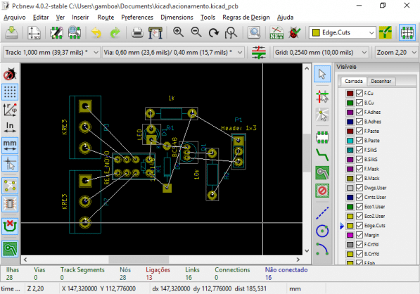 Criando uma PCB no Kicad