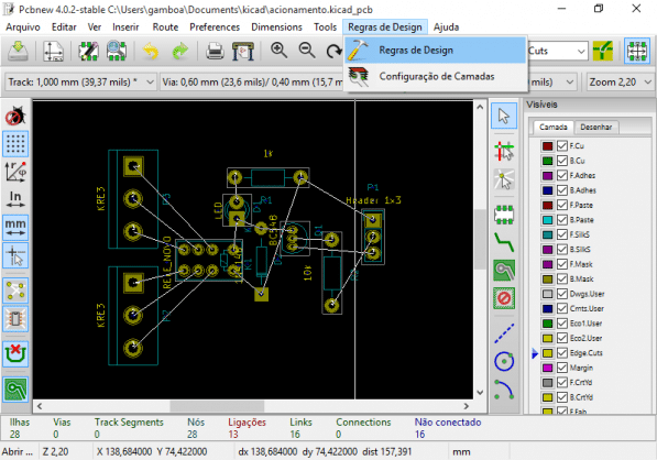 Criando uma PCB no Kicad