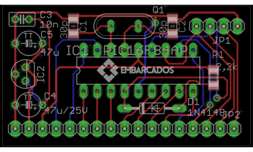 logo na PCB com Eagle