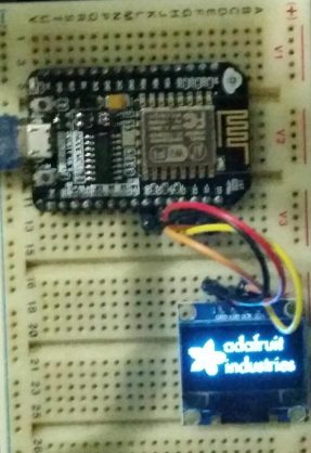 Tela de apresentação do display OLED