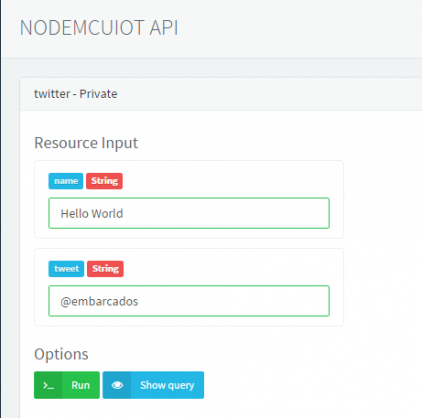 As variáveis apareceram corretamente, assim podemos testar se realmente mandamos os dados