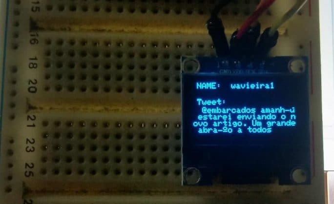 Tweet visto pela NodeMCU