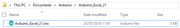 Arquivo para ser gravado no Arduino UNO