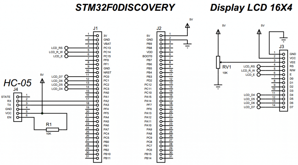 STM32F0Discovery + LCD + Bluetooth