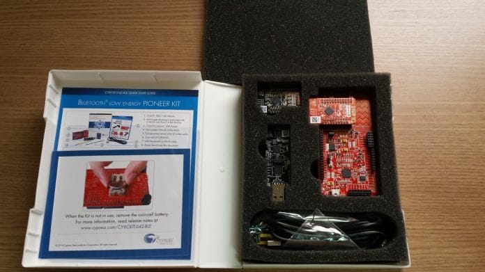 Elementos do Kit CY8CKIT-042-BLE