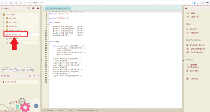 Renesas Web Compiler