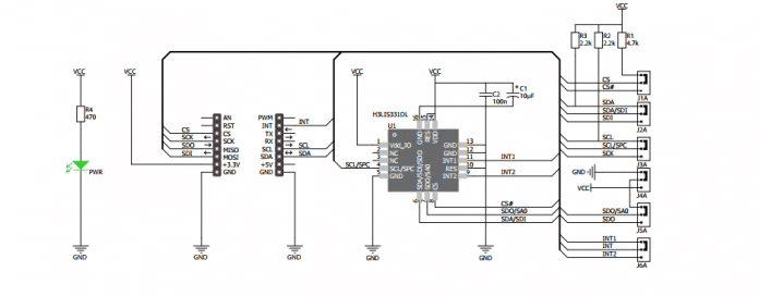 Esquemático da Accel 3 Click
