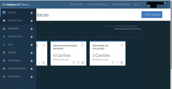 Cadastro de dispositivos.
