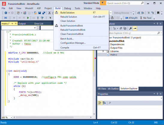 Compilando o projeto