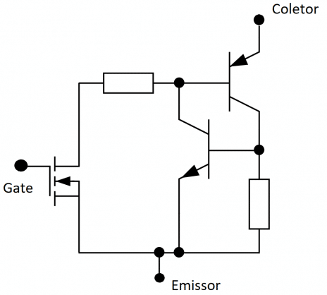 Circuito equivalente ao IGBT