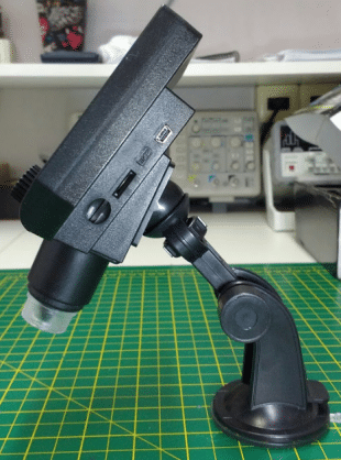 Knob frontal do Microscópio Digital