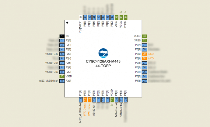 Mapeamento dos pinos de IO do nosso PSoC.