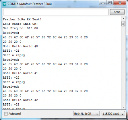 Exemplo LoRa RX-TX com a biblioteca RadioHead