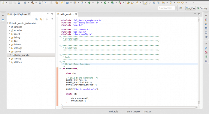 Projeto aberto no KDS
