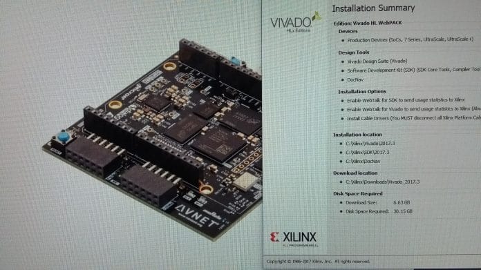 Detalhe para "pequena" instalação do Vivado.