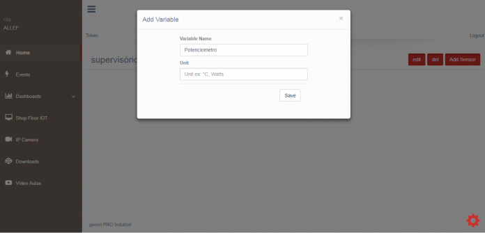 Adicionando uma tag sensor na plataforma geniot.