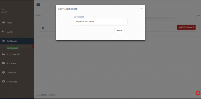 Criação da Dashboard.