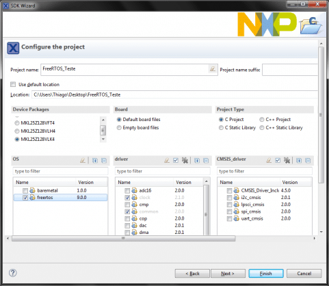 Importação dos recursos