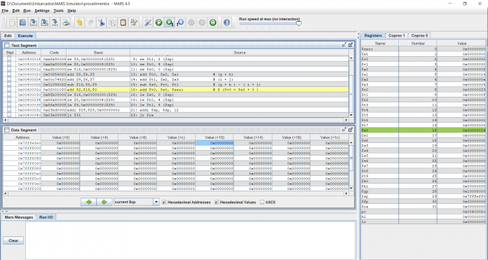 Procedimentos no Mars 13