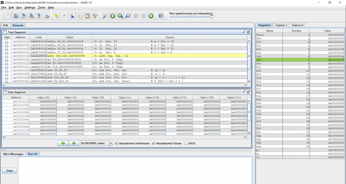 Procedimentos no Mars 5