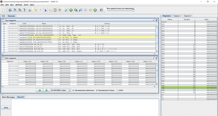 Procedimentos no Mars 6