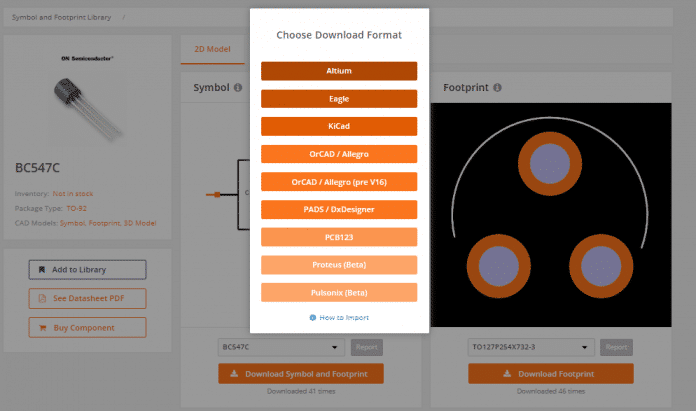 Escolhendo o CAD e efetuando download.