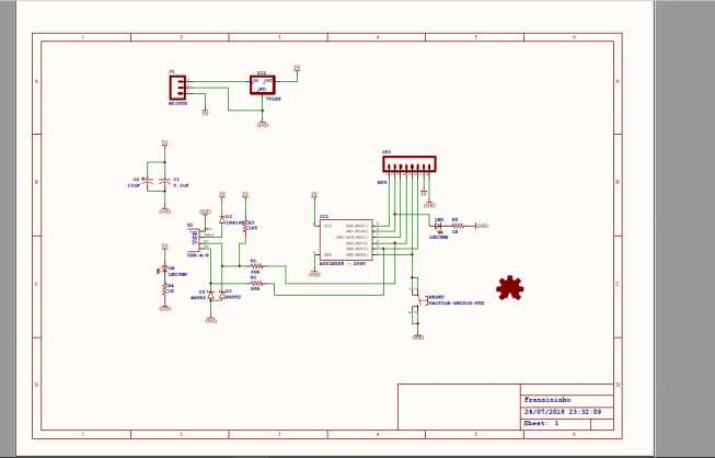 Esquema elétrico da Franzininho obtido com o Altium.