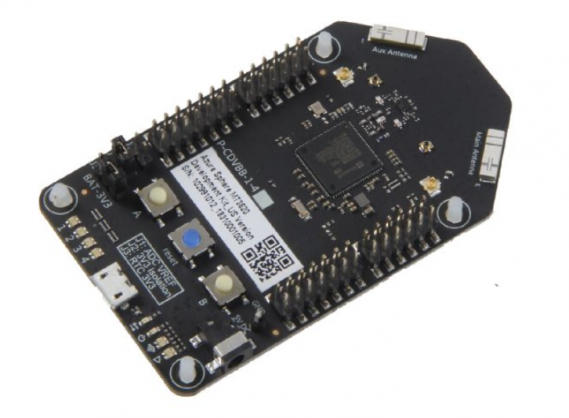 Visão superior do Azure Sphere MT3620 Development Kit - US VERSION.