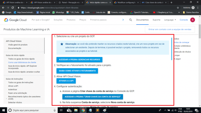 Reconhecimento de placas com o Google Vision