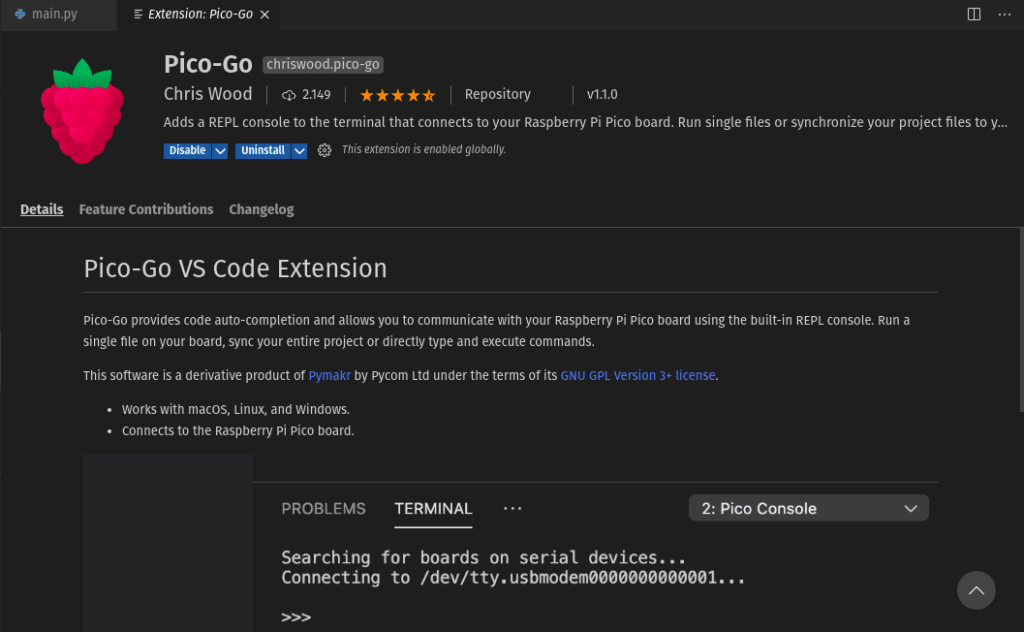Programação da Raspberry Pi Pico