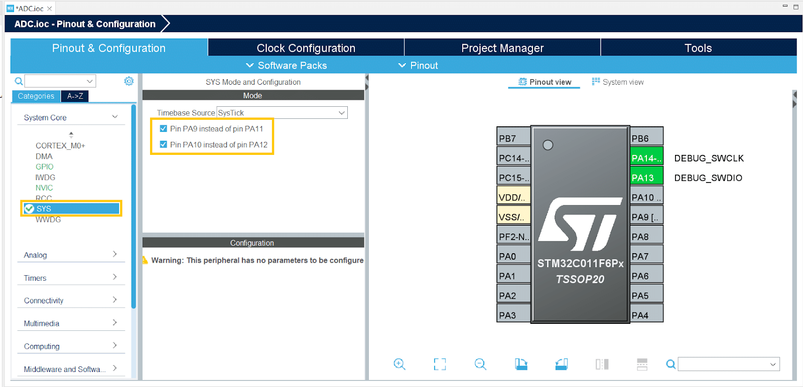 ADC no Franzininho C0