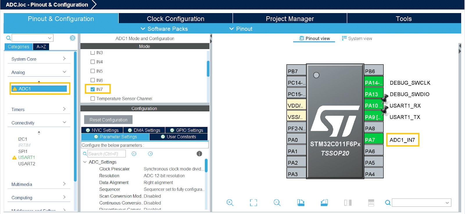 ADC no Franzininho C0
