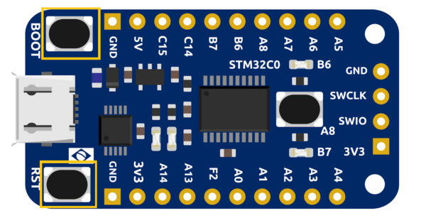 Como gravar Franzininho C0 usando o STM32CubeProgrammer