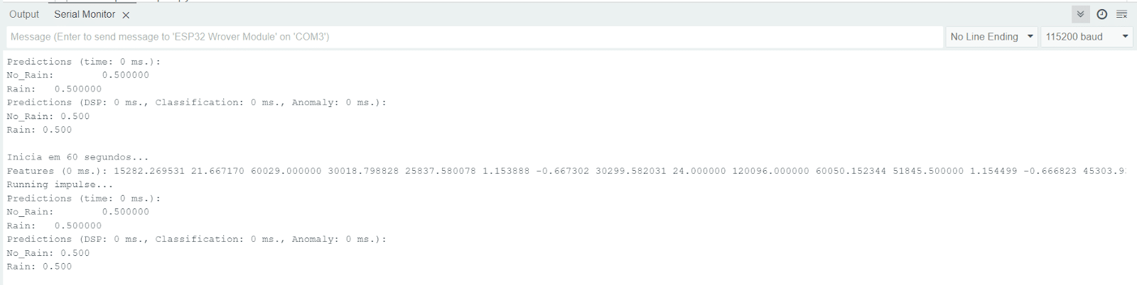 Machine Learning na Franzininho WiFi: Está chovendo? (Parte 2)